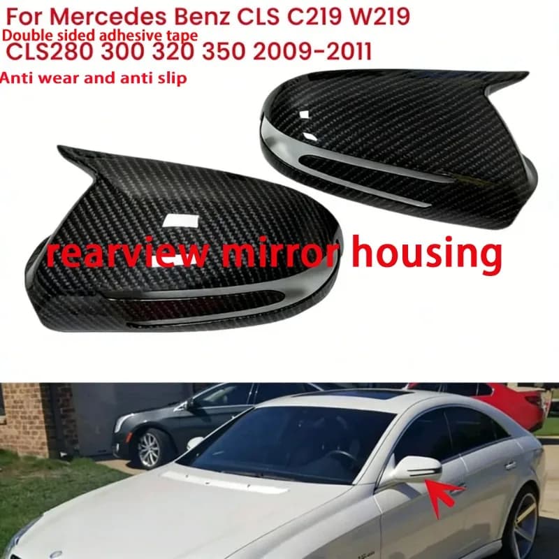 Suitable for Mercedes-Benz W219 horn C219 W219 CLS280 modified horn rear mirror cover 2009-2011