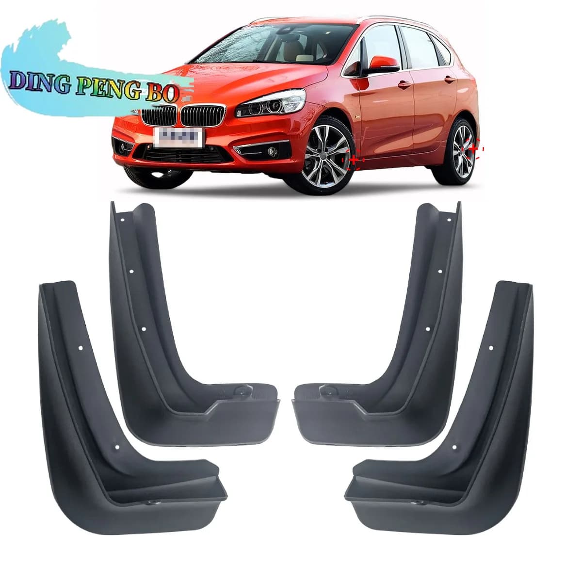 ABS 4PCS Special Mud Flaps Splash Guards For BMW 2 Series F45 F46 2015-2021 Active Gran Tourer Fender Mudguards