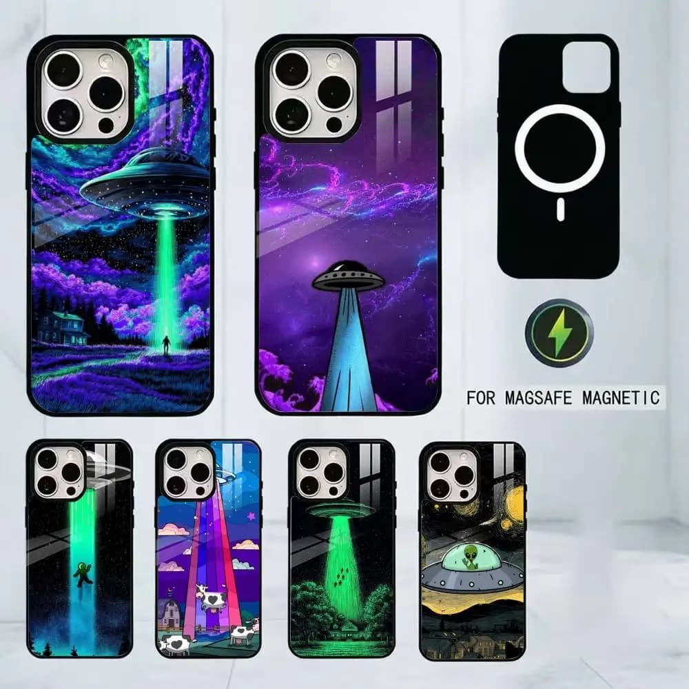 UTO Drawing Phone Case For iPhone17,16,15,14,13,12,11 Plus,Pro Magnetic For Magsafe Wireless Charging