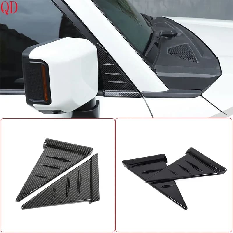 For Toyota Land Cruiser Prado 250 LC250 2024+ ABS Carbon Fiber Car Rear Mirror Side Triangle Spoiler Sticker Car Accessories