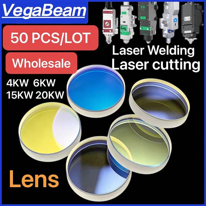 50PCS Wholesale Laser Protective Lens 18x2 27.9x4.1 30x5 34x5 37x7mm 1064nm For For Raytools WSX BOCI Laser Cutting Head Lens