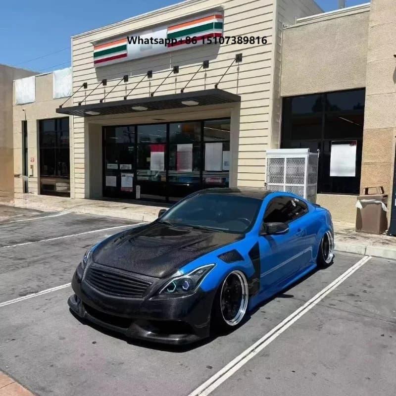 High Quality Carbon Fiber Hood for G37 Coupe 2-Door 2008-2013 V36 Engine Bonnet Cover Carbon Fiber Body Kits