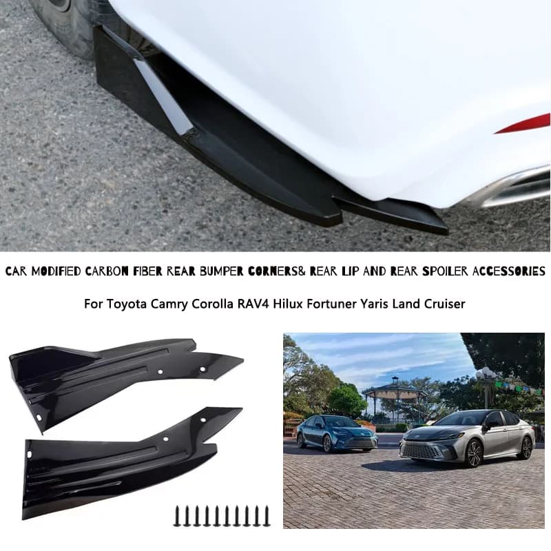 Rear Bumper Lip Diffuser Splitter Canard Protector Front For Toyota Camry Corolla RAV4 Hilux Fortuner Yaris Land Cruiser