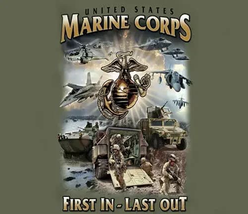 First In Last Out. U.S. Marine Corps T-Shirt. Summer Cotton Short Sleeve O-Neck Mens T Shirt New S-3XL