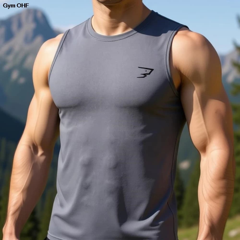 SHARK Men's Tank Top Four Seasons Black And White Solid Color Narrow Shoulder Casual Sports Fitness Comfortable Home Top Trendy