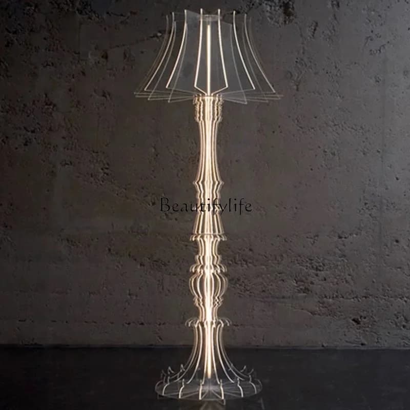 02Decorative atmosphere Exhibition hall Hotel living room Sofa floor-to-ceiling light