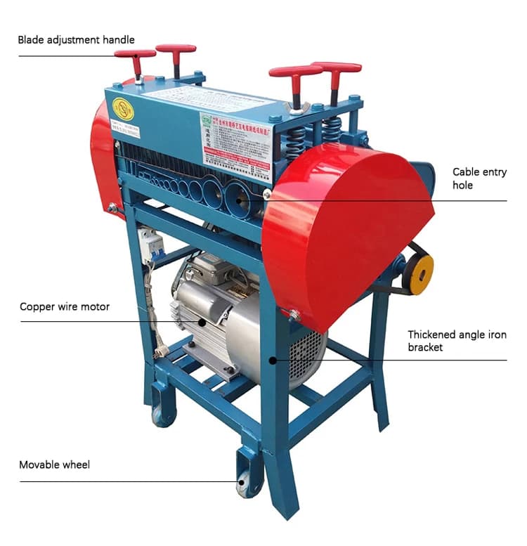 2-50mm Automatic Waste Cable Wire Peeling Machine Cable Stripping Machine Copper Wire Automatic Cable Wire Stripper Machine
