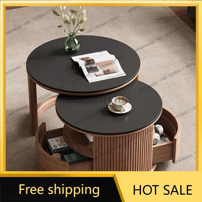LDAesthetic Antique Side Table Luxury Decoration Designer Simple Clear Coffee Table Minimalist Couchtisch Salon Furniture