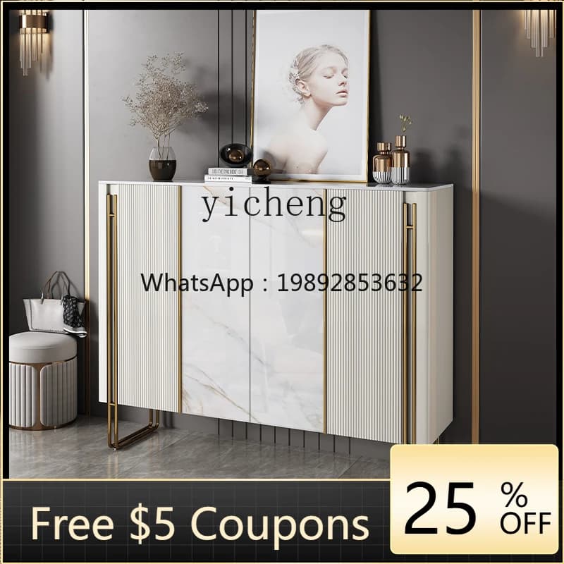 AA  Modern Simple Slate Shoe Cabinet Light Luxury Xuan Cabinet Door Storage Decorative Partition Household