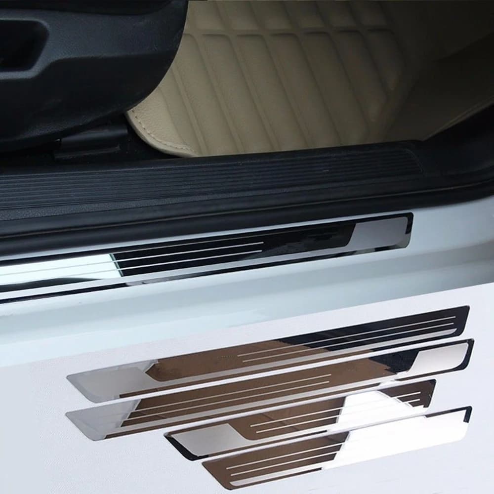 For KIA SELTOS 2019-2021 2022 2023 2024 2025 Chrome Welcome Pedal Styling Door Sill Scuff Plate Cover Protectors Car Accessories