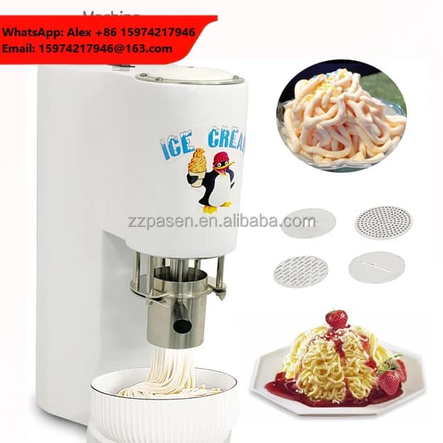 Easy Use Ice Cream Spaghetti Machine Spaghetti Press Ice Cream Machine