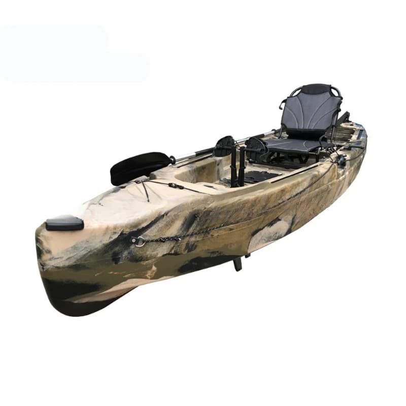 Single pedal boat Rotomolded fishing Adjustable pedal system Outdoor sea fishing boat