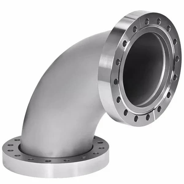 In-Stock Stainless Steel CF Vacuum Elbow 90° UHV Fitting 304/316L One Side Rotatable Electropolished Copper Seal Pipe Fittings
