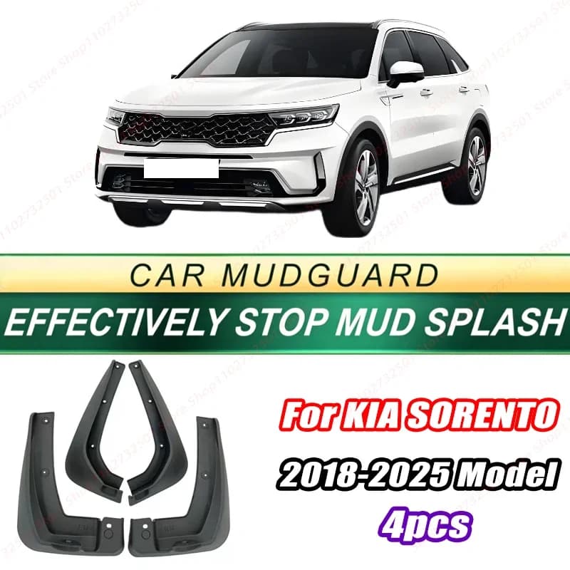 For KIA SORENTO 2018-2025 Model 4PCS Front Rear Mud Flaps Splash Guards Fender Mudguards Auto Accessories