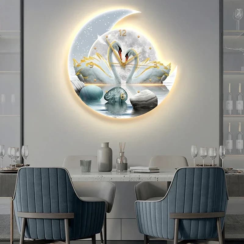 Italian Living Room Wall Clock Mural Luxury Nordic Minimalist Silent Wall Watch Creative Fashion Modern Aesthetic Wall Decor