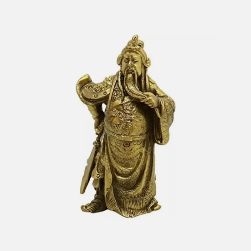 Chinese Fengshui Brass Warlord Hero Warrior Guan Gong Guan Yu Fortune