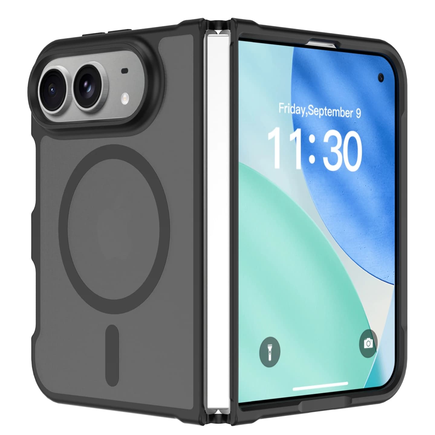 Skin Feel Matte Translucent Magnetic Phone Case For Apple iPhone Duo Fold For Magsafe Wireless Charging Shockproof Cover Funda