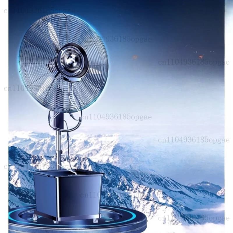 Lifting Spray Fan, Fan Plus Water To Move To The Ground