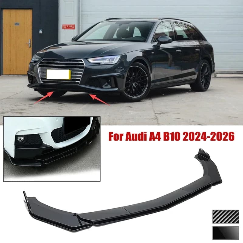5pcs Front Bumper Shovel For Audi A4 B10 2024-2026 Spoiler Front Bumper Deflector Anti Scratch Protection Device Accessory