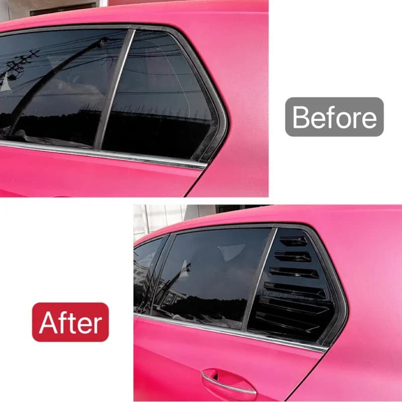 Car Rear Window Shutter Cover Trim  Window Louver Side Vent Trim for Volkswagen Golf MK8 2020 2021 2022 2023