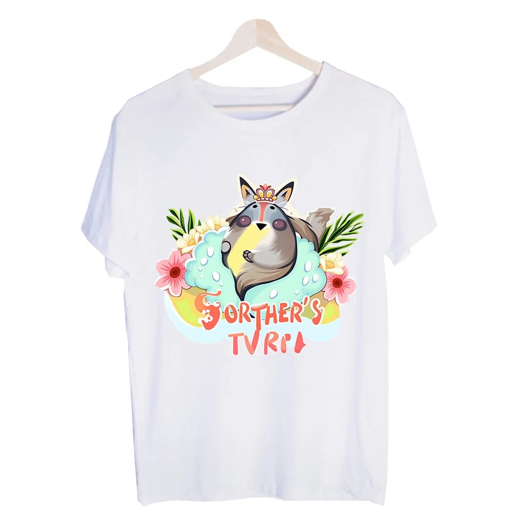 Men's Cute Raccoon with Crown and Floral Graphic Tee, Short Sleeve Crew Neck T-Shirt for Casual Summer Outfits