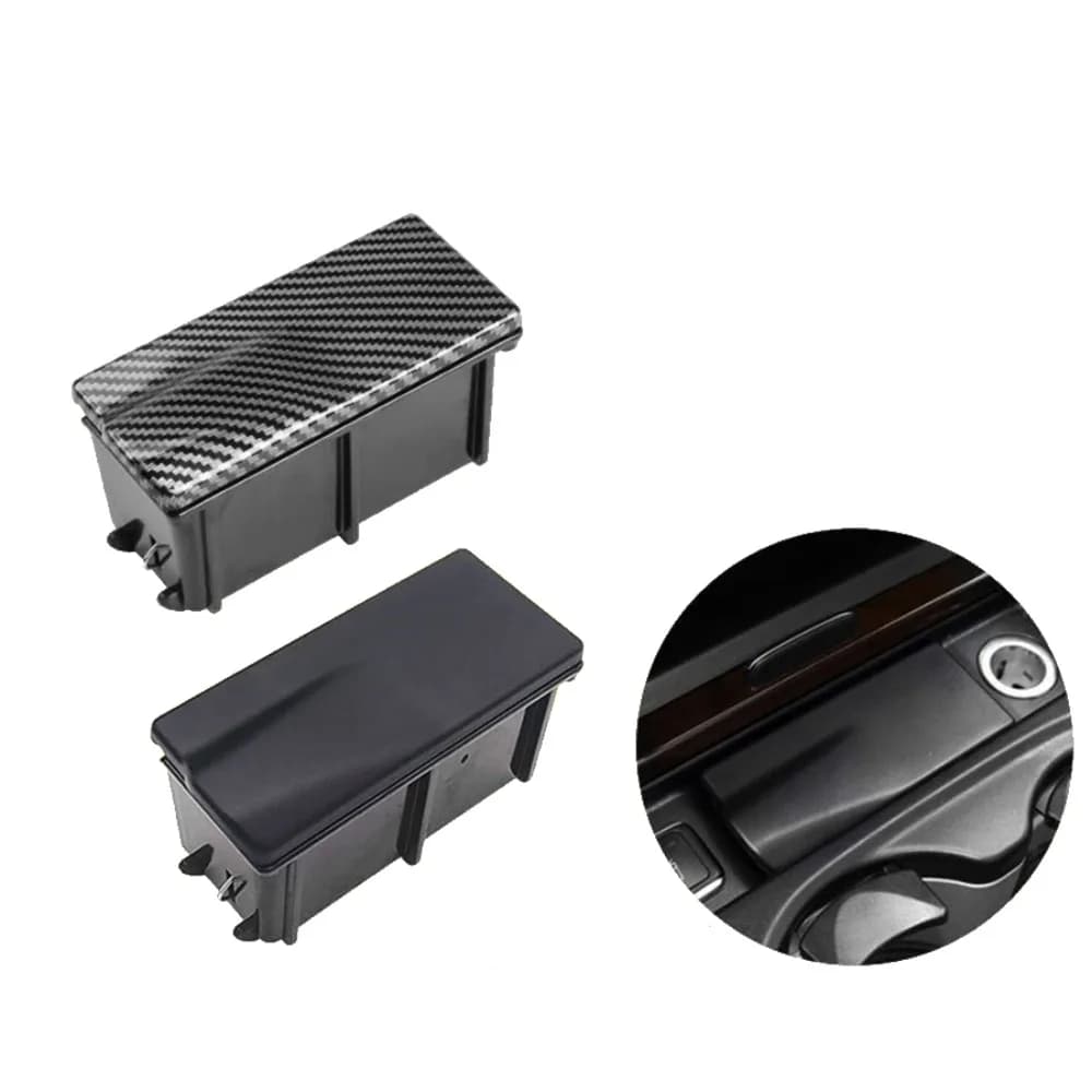 Complete Black Carbon Fiber Car Front Center Console Ashtray For Mercedes Benz ML GL W166 GLE GLS 1668103330