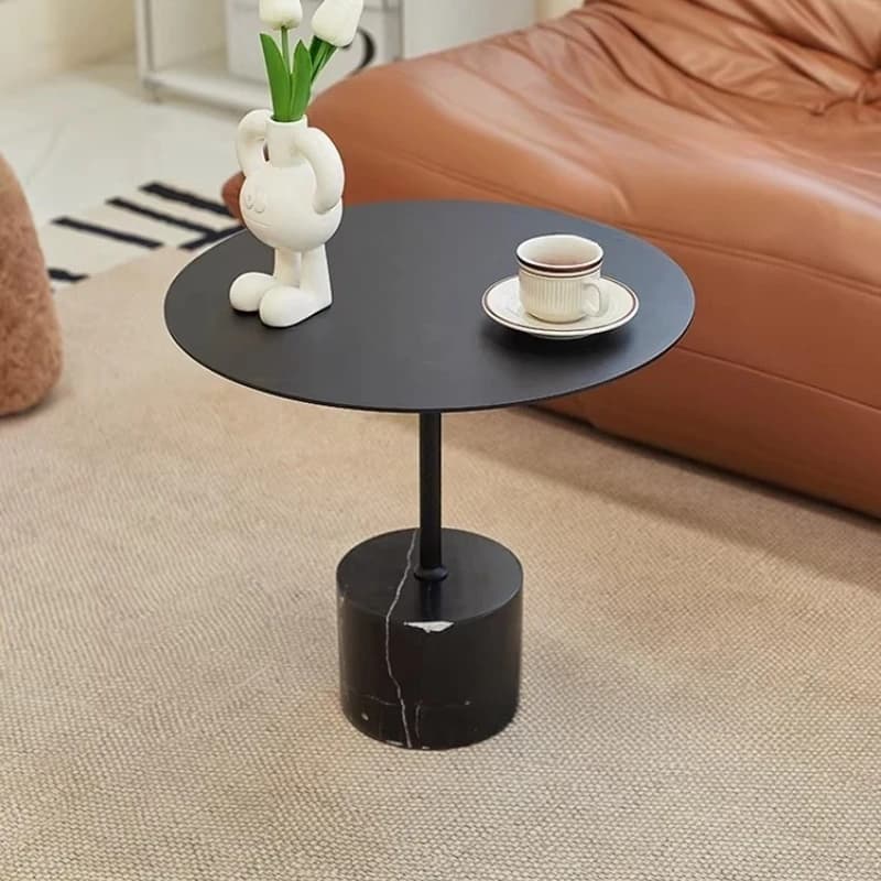 Scandinavian Iron Coffee Table Small Space Living Room End Table Modern Compact Side Table Contemporary Lounge Decor Furniture