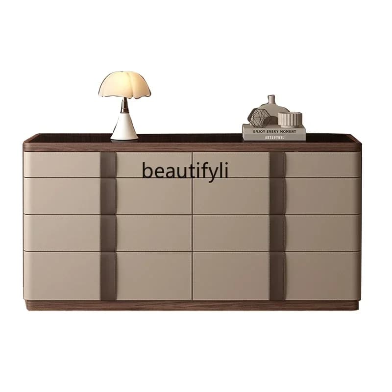 xzBedroom lockers, chest cabinets, integrated simple and modern all-solid wood medium-ancient style bedside storage cabinets