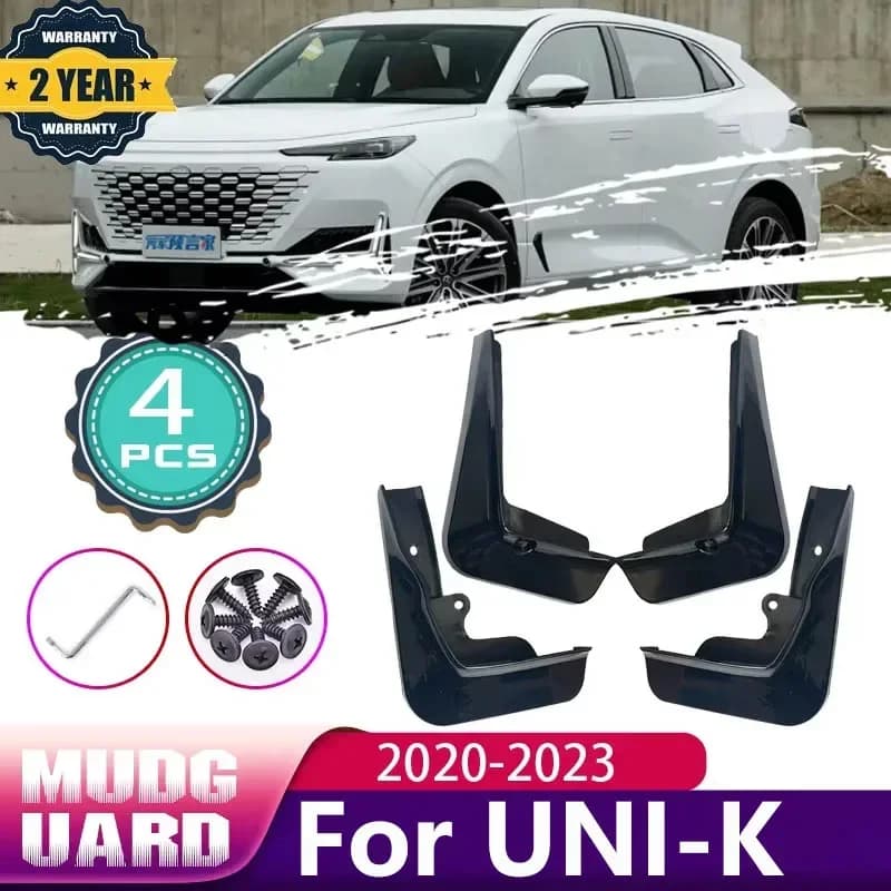 4X Car MudFlaps Fender for Changan UNI K Accessories UNI-K UNIK 2020~2023 Mudguards Splash Guards Baking Paint Mud flaps Sticker