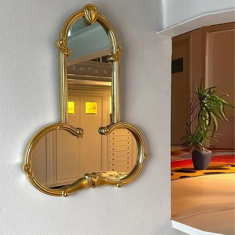 Lights Universal Mirror Decor Led Irregular Girl Compact Wall Mirror Art Bedroom Decorativ Custom Espelho Banheiro Room Decor