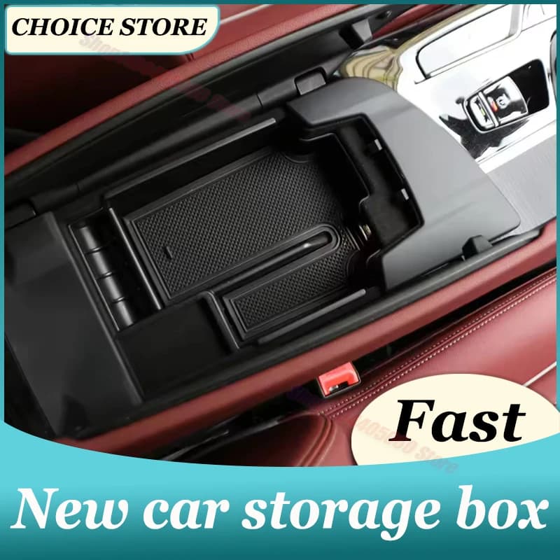 Car Armrest Storage Box For BMW 5 6 Series GT G30 G32 2017-2023 Premium and Performance Front Seats Under Seat Drawer TPE Storag