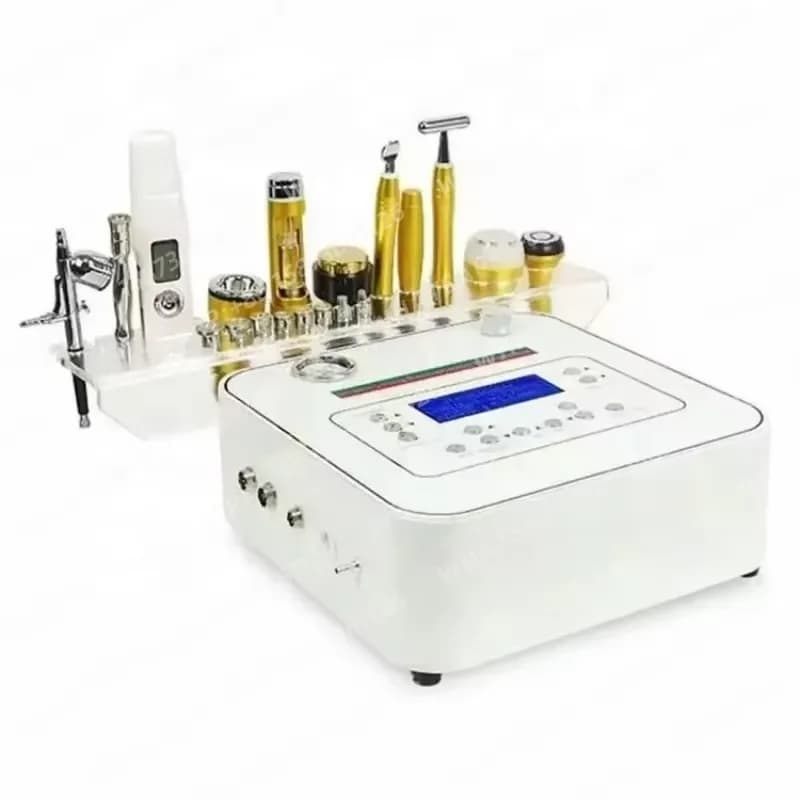 11 in 1 Facial Vacuum Diamond Peeling BIO Microcurrent Face Lifting Rejuvenation Anti-Aging Machine