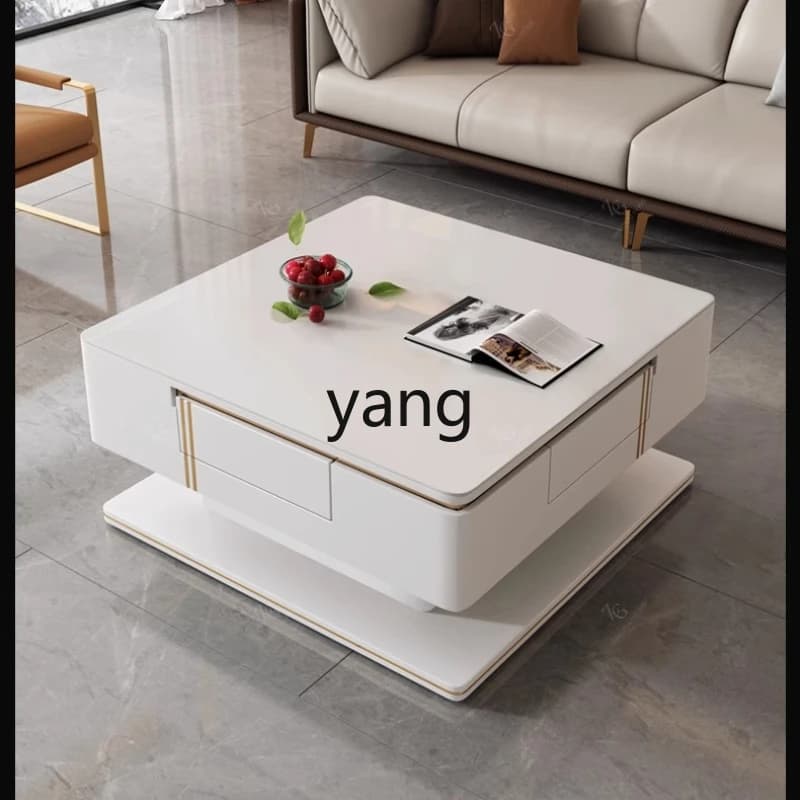 YHM light luxury living room rock slab modern simple dual-purpose mahjong table integrated
