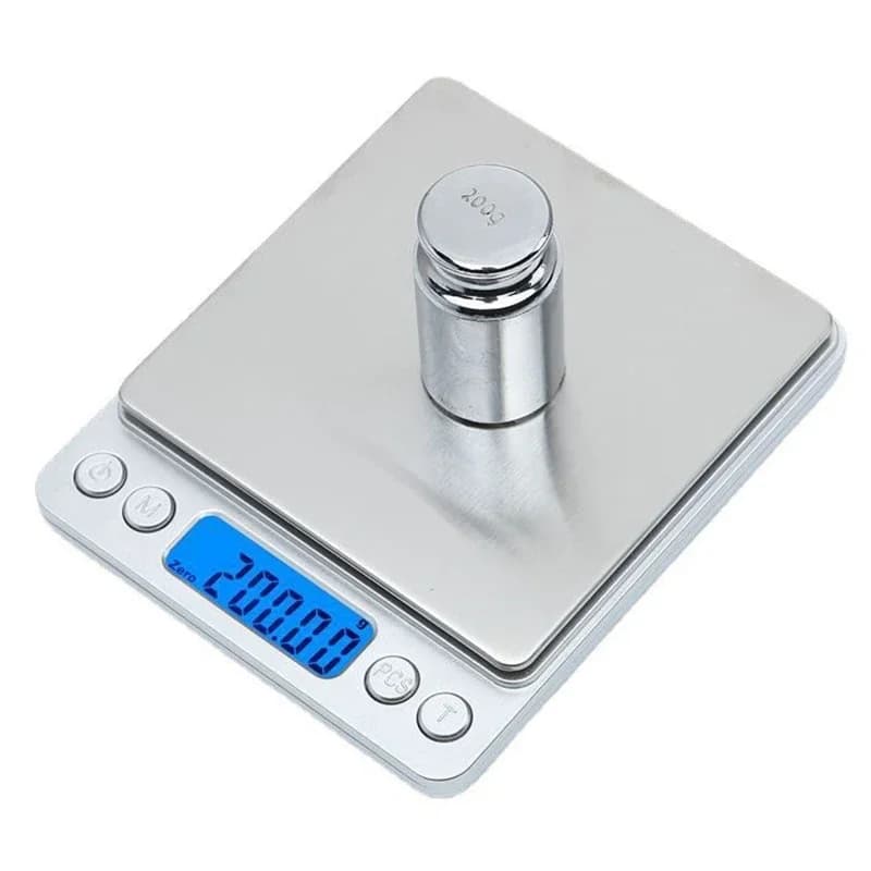 Digital Pocket Scale 3kg 0.1g Electronic Weight Balance with 2 Trays Jewelry Food Kitchen Gram Scale Silver