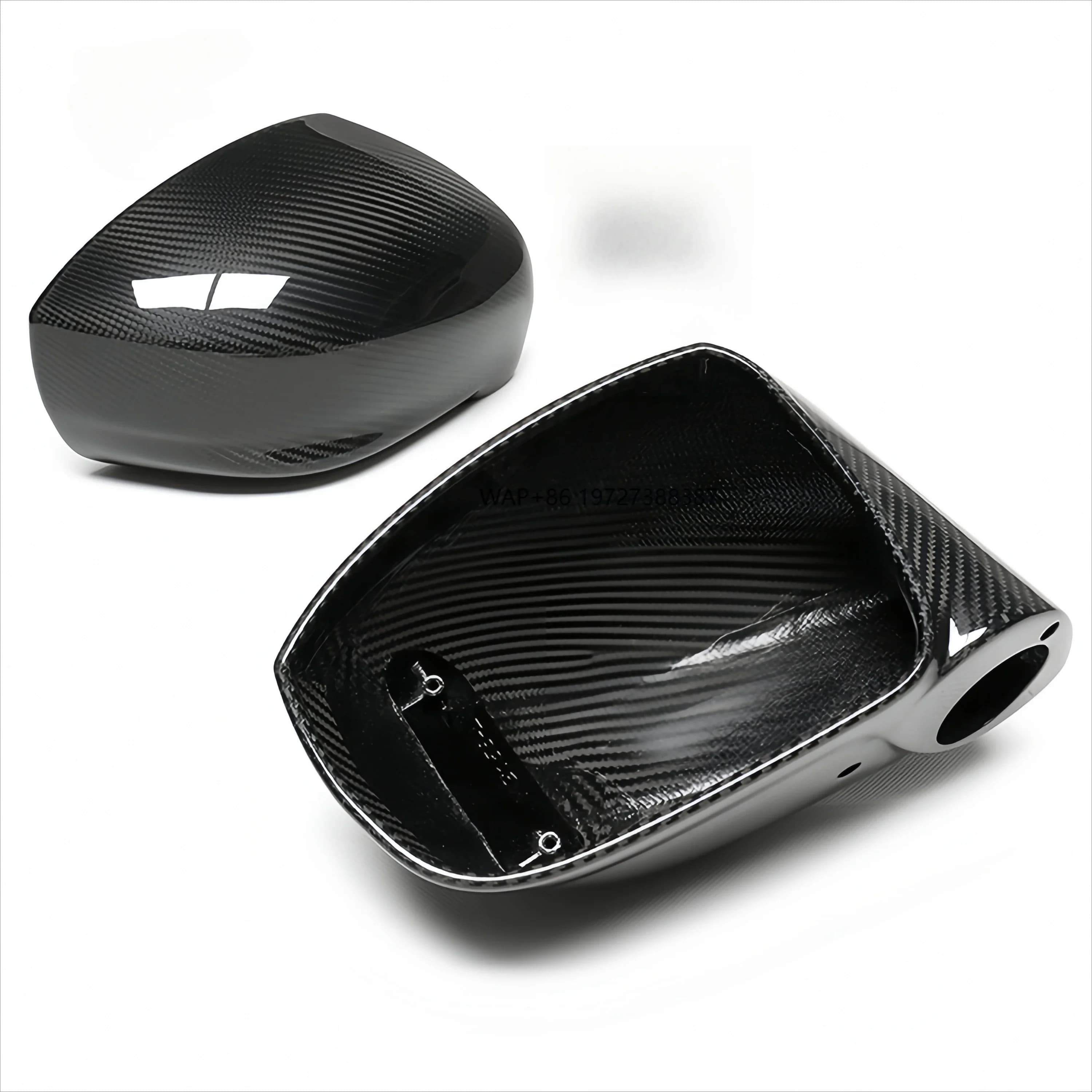 For R35 Real Carbon Fiber Rear View Mirror Cover Accessory Compatible Replacement Car Side Rearview Caps Shell