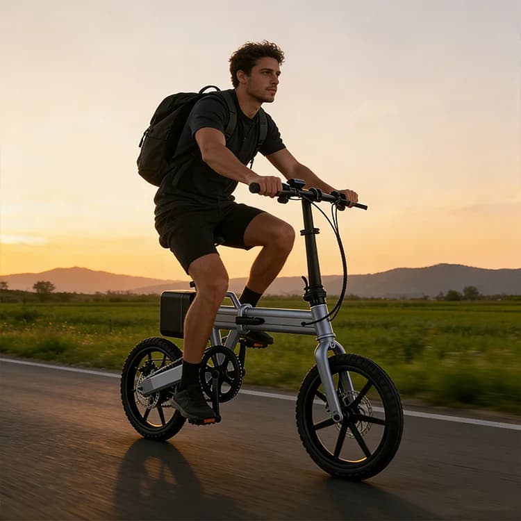 Leisure Fitness 14-inch Aluminum Alloy 36V Folding Electric Bike Adjustable Power Pedal Sports Commuter Bike