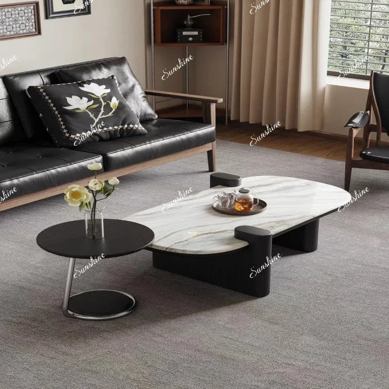 Italian light luxury minimalist size apartment living room high-end coffee table  FT