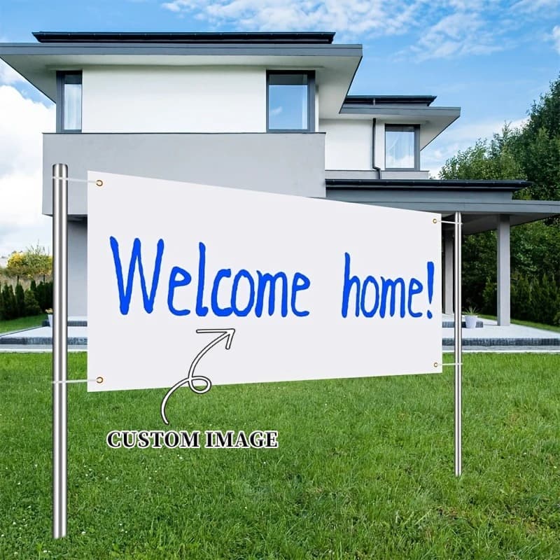 Custom Personalized 1pc Banner with 4 Holes, Party Decoration, DIY LOGO Background, Suitable for Parties, Indoor Walls, Outdoor