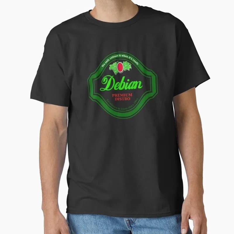 Debian GNU Linux Ubuntu Linux Operating System Graphic T‑Shirt Short Sleeve Tees Geek IT Developer Fan Gift Streetwear S-6XL