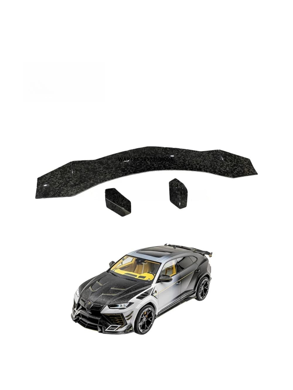 Style Real Carbon Fiber Performance Replacement Single Rear Bumper Wing Roof Spoiler for URUS