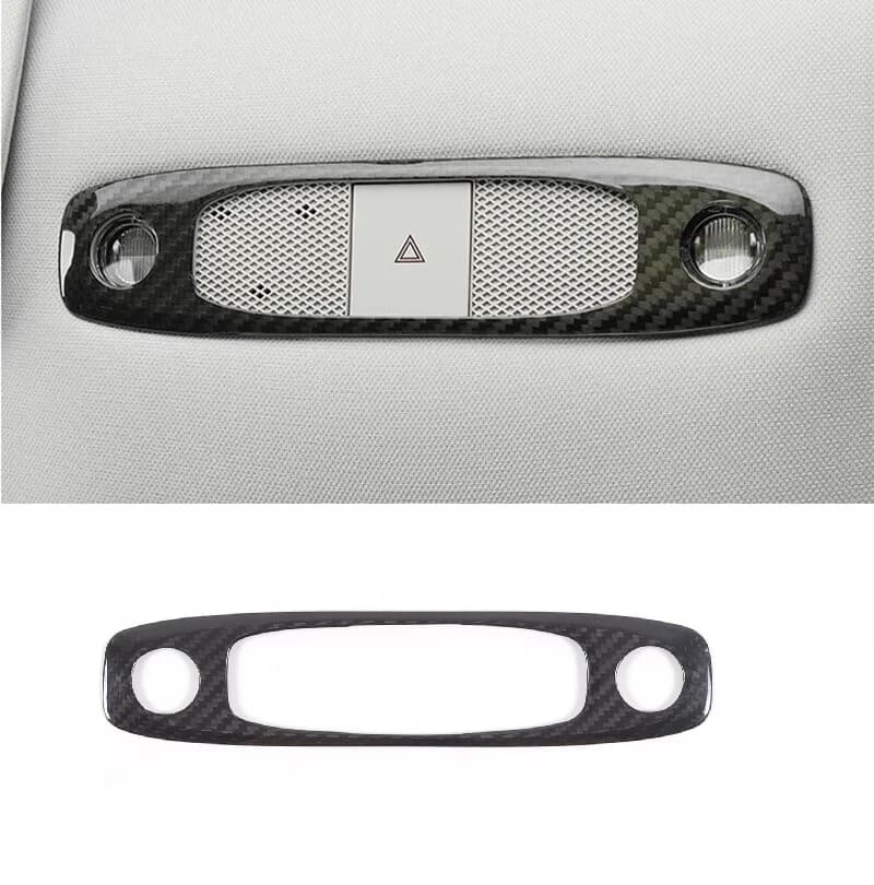 Real Carbon Fiber Front Reading Light Cover Trim Fit For Tesla Model 3 Model Y 2017-2022