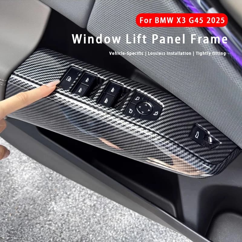 LHD Car Window Lifting Button Side Panel Cover Protection Plate Auto Interior Modification Accessories For BMW X3 G45 2025