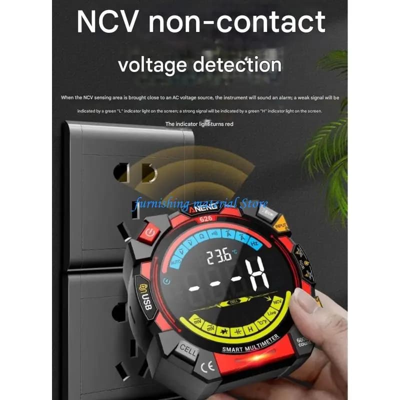 Y5GD Digital Multimeter and Analyzers Voltmeter Ohmmeter Auto Ranging Tester Voltages Current Resistance