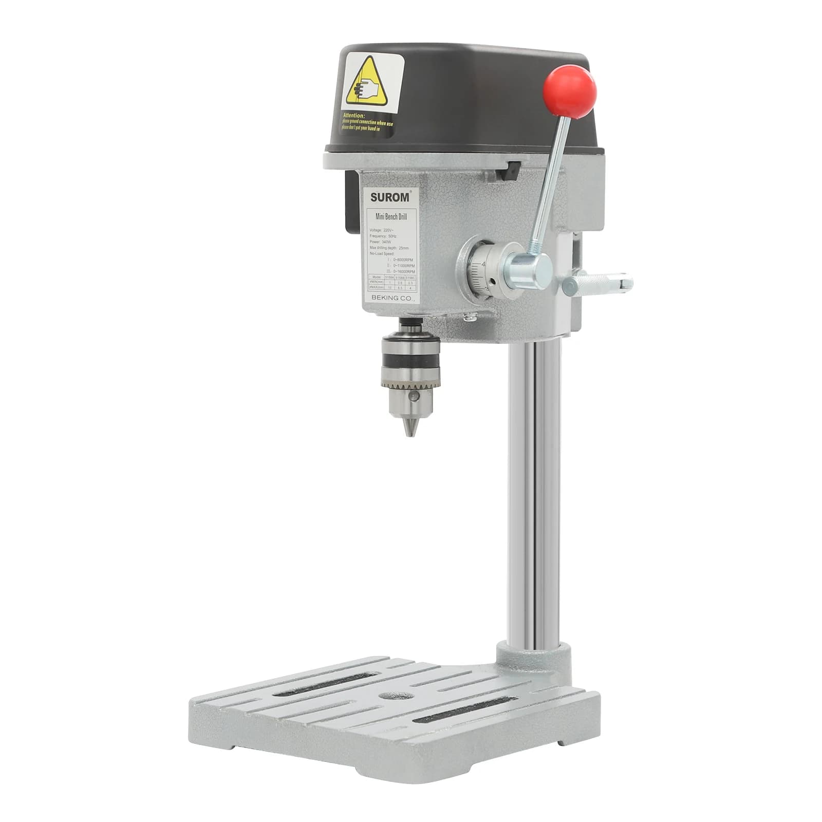 for Portable Bench Drill Machine,5158A Adjustable Mini Bench Drill Press,110V/220V Corded Electric Drill,for drilling iron,woo