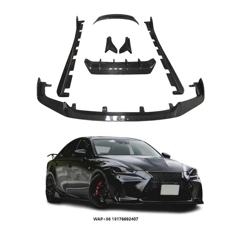 ART Style Carbon Fiber Body Kit for 17 forLexus IS250 High Quality Front Lip Side Skirts Rear Diffuser Perfect Fit Upgrade