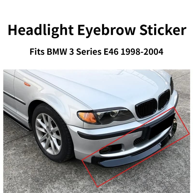 Headlight Eyebrow Decal Sticker Fits BMW 3 Series E46 1998-2004 Front Lamp Trim Exterior Styling Decoration Accessories Parts