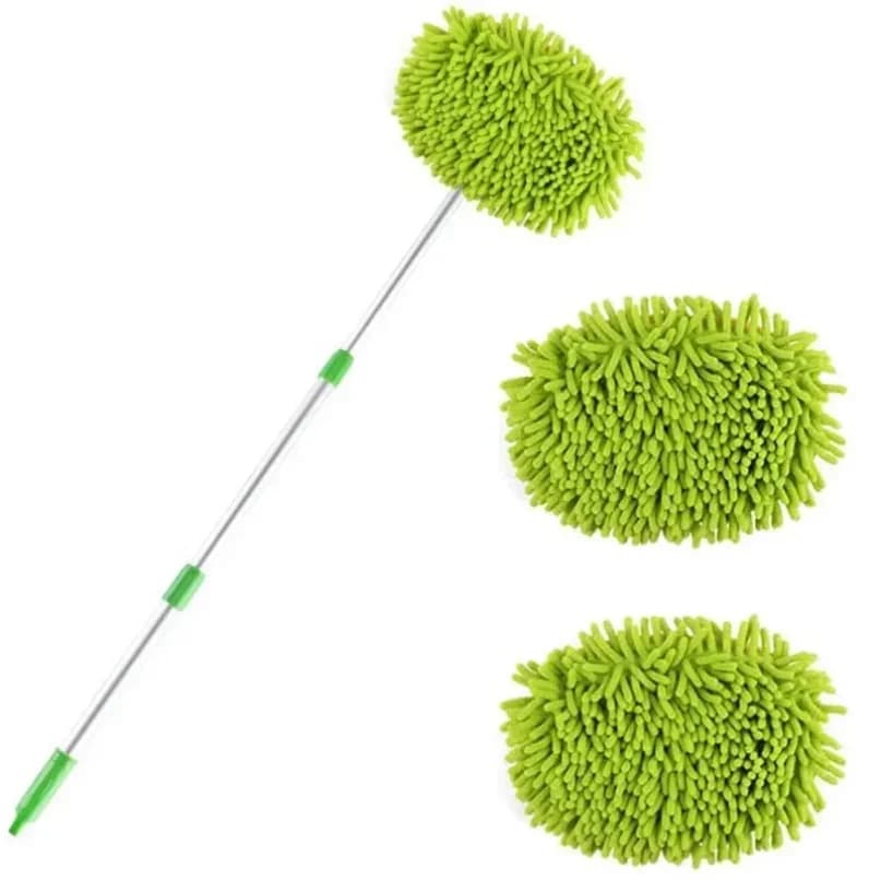 Cepillo  microfibra para lavado  coches con mango largo  aleación  aluminio  45 pulgadas, kit  limpieza  coches, c