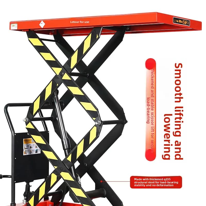 CX Mobile Hydraulic Lifting Small, Flat, Scissor Hand Push Lifting Mobile Lift