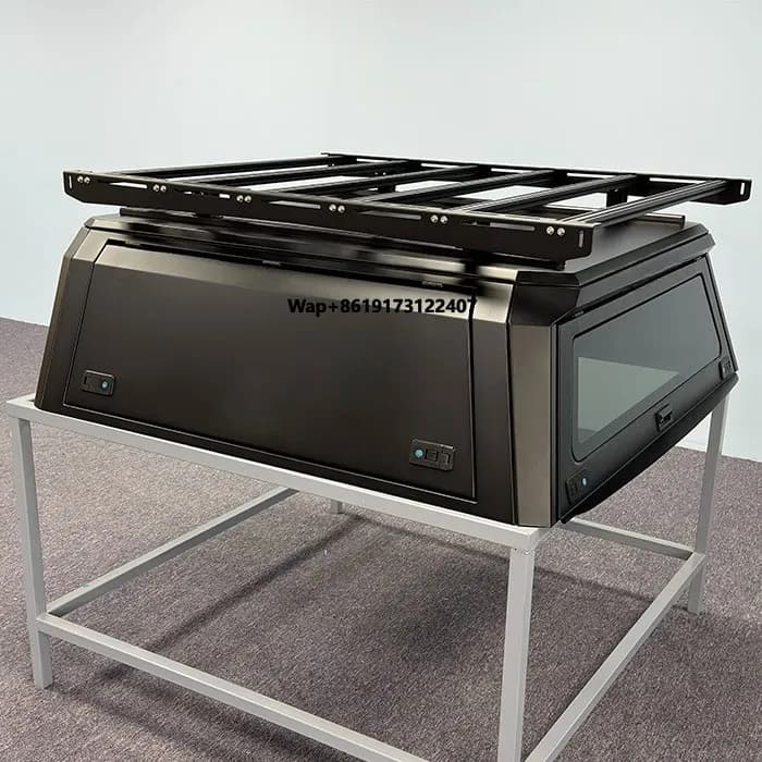 China Manufacturer Aluminum Pickup Canopy Topper With Roof Rack Tonneau Cover for Hilux Revo 15-23/T6/T8