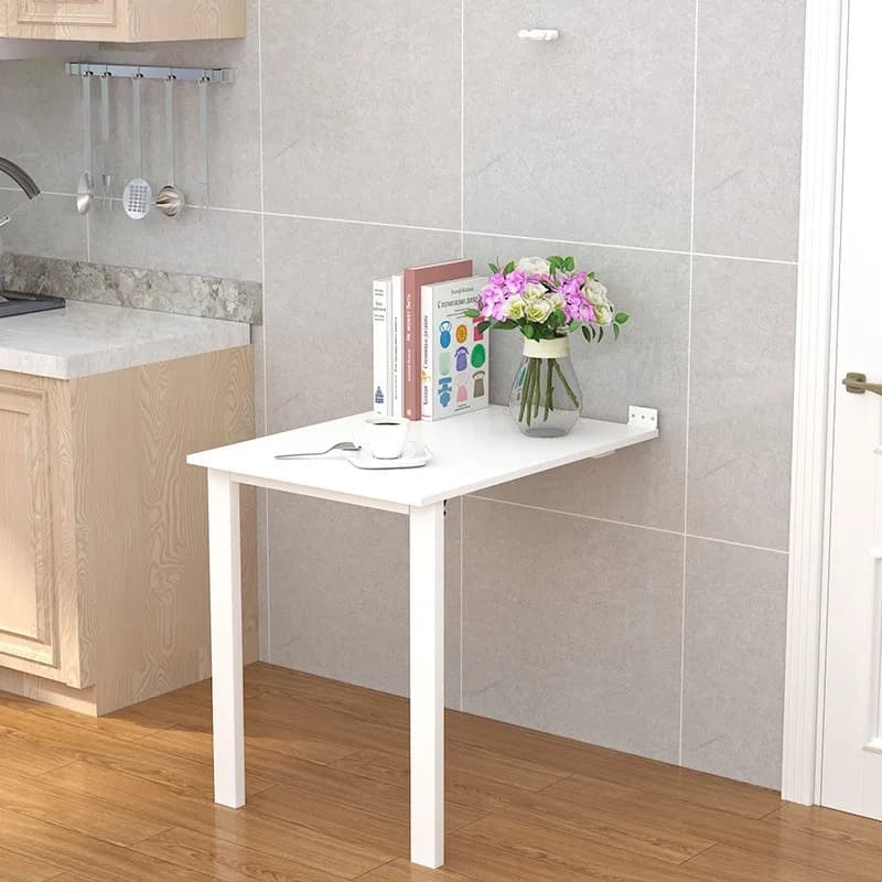 Foldable Wall Mounted Dining Table Minimalist Space Saving Hidden Desk for Small Kitchen Home Office Use